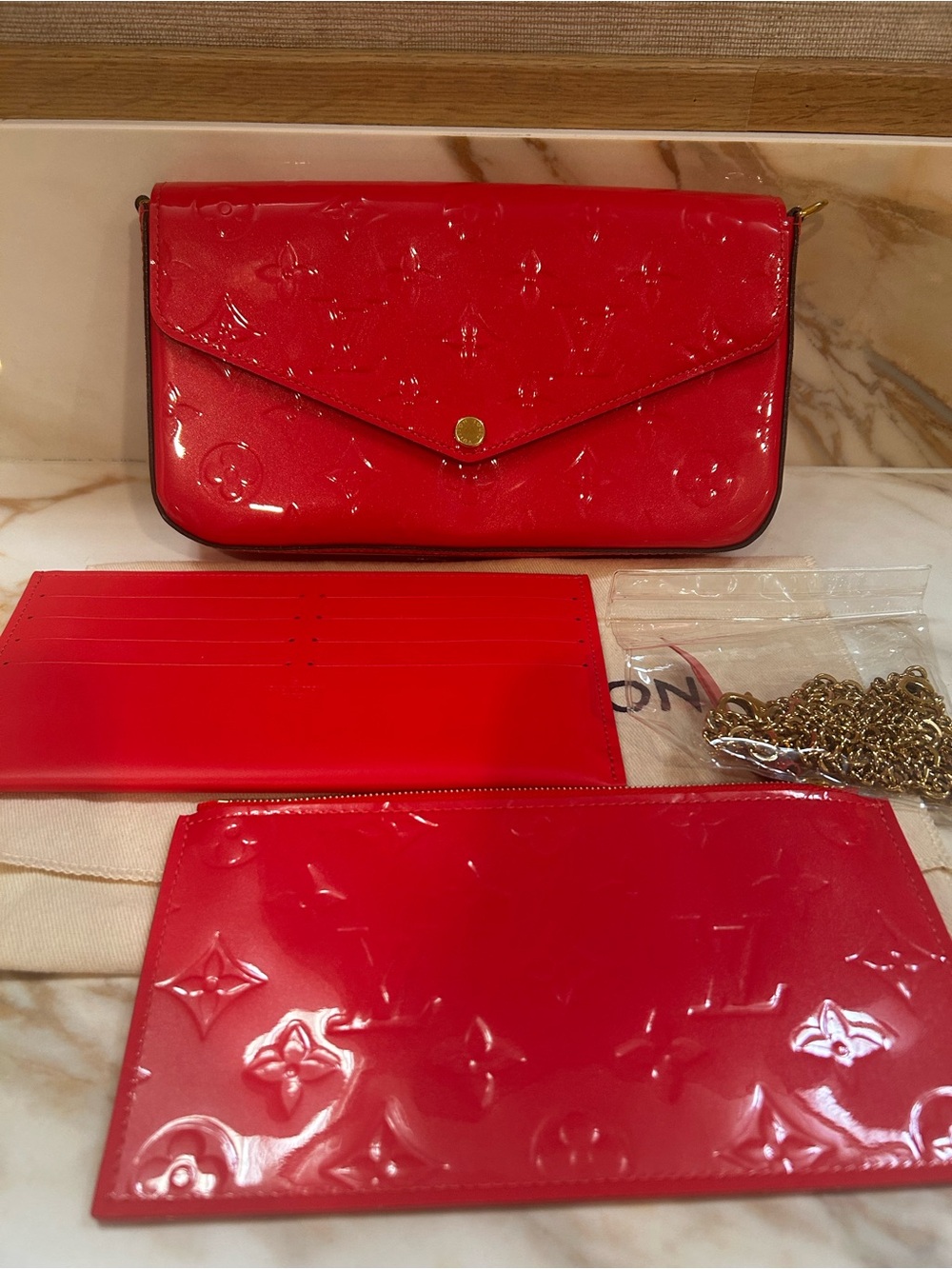 Luxury Hot Pink Patent Leather Envelope Wallet Clutch